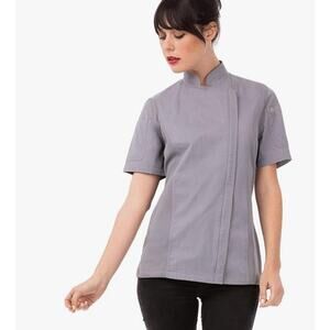 Chef Works Women's Grey Springfield Chef Coat Size Medium